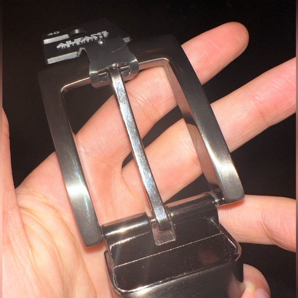 Alfani black/brown leather reversible belt